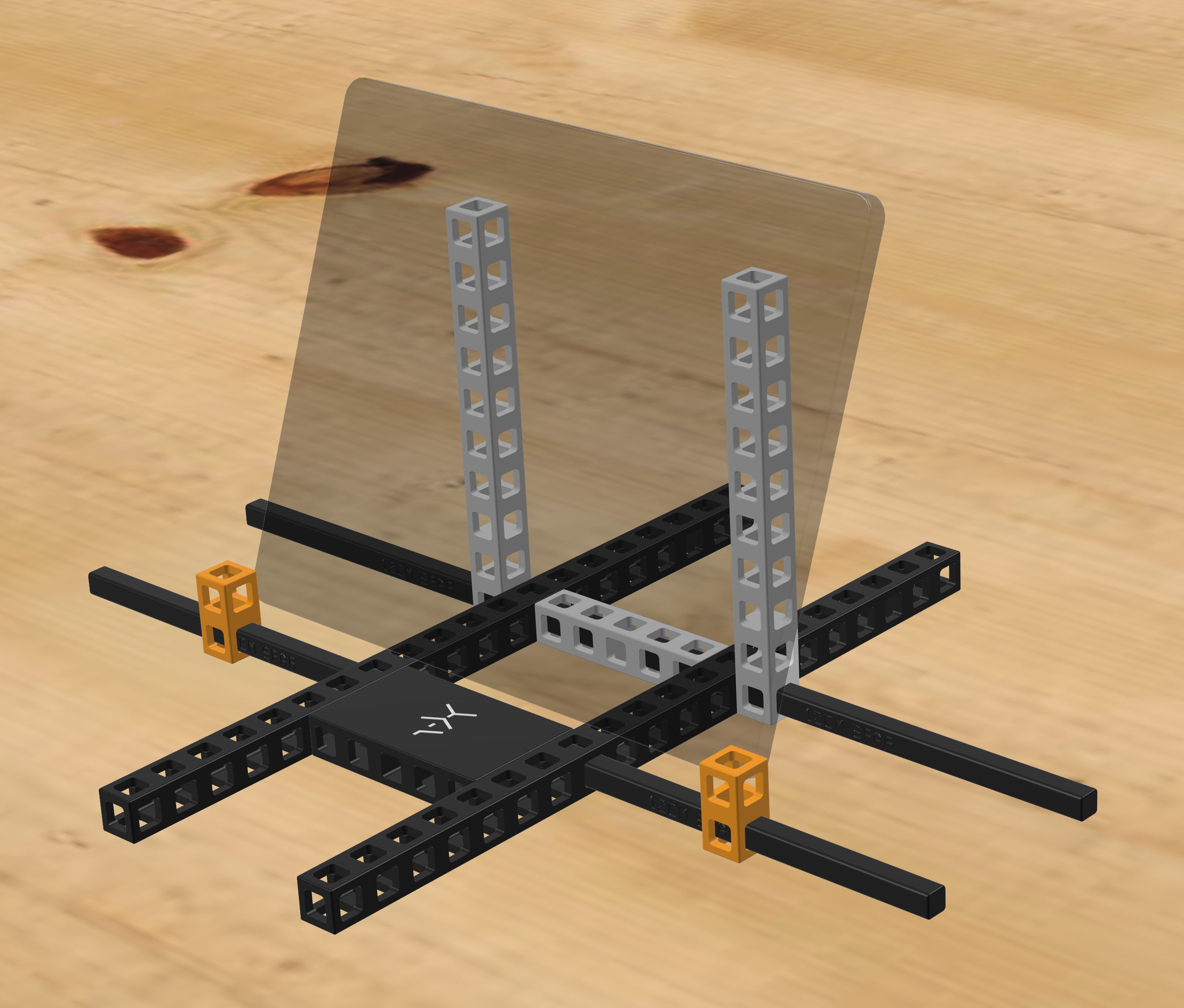 chassY SCAFFOLD supporting a Samsung Galaxy Fold5 phone
